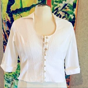 “ravel” short 100% cotton blouse size M